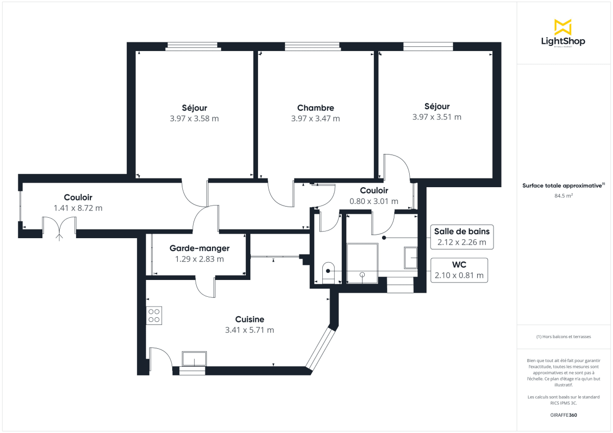 Appartement de 85.03 m² à Paris