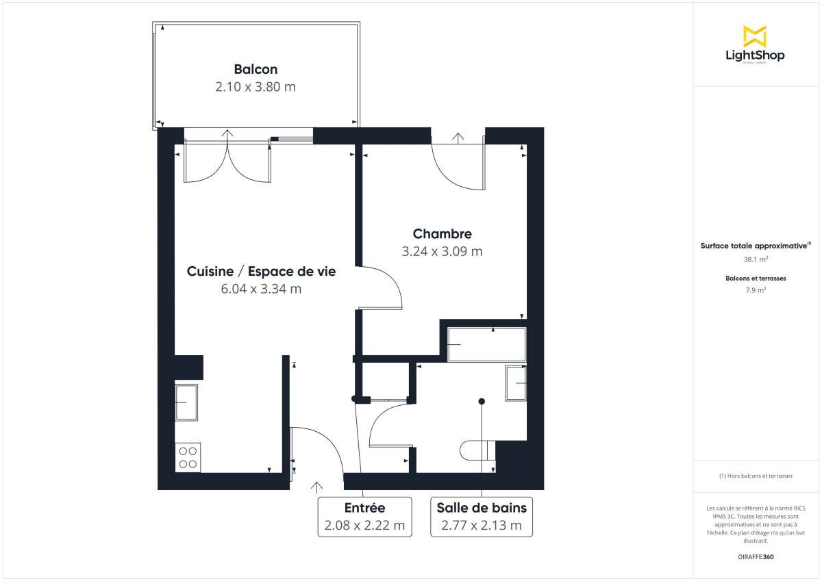 Appartement de 38.0 m² à Montreuil