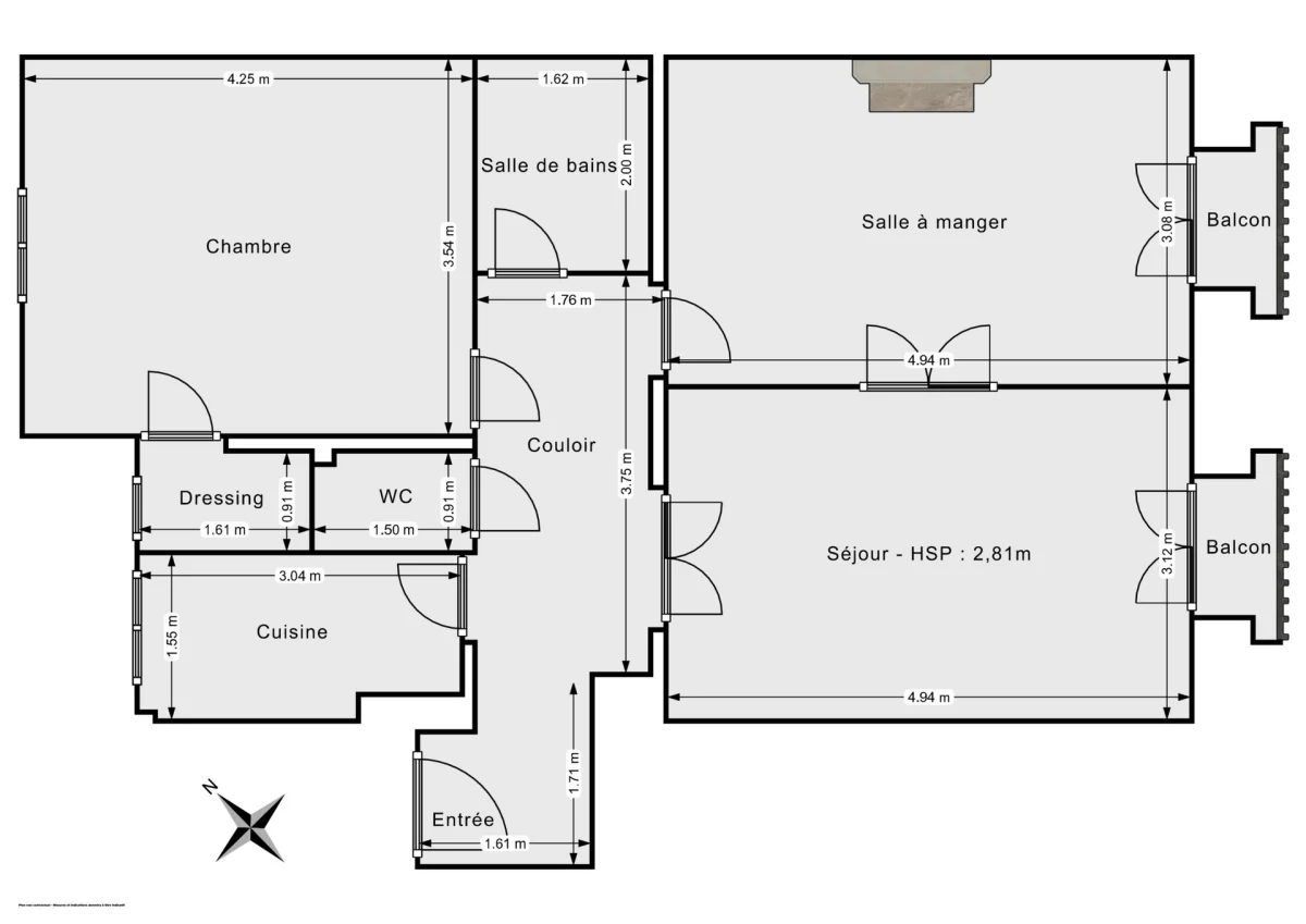 Appartement de 65.0 m² à Paris