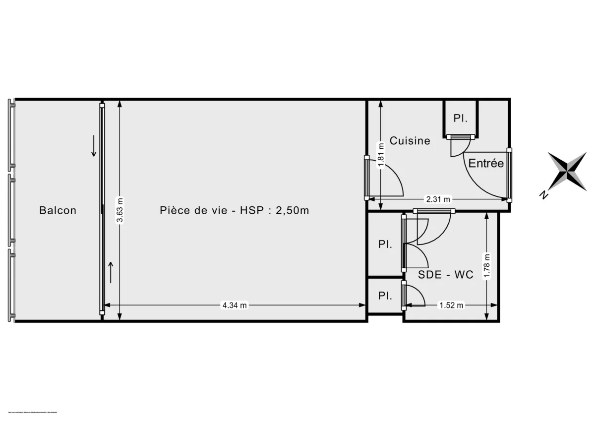 Appartement de 23.0 m² à Paris