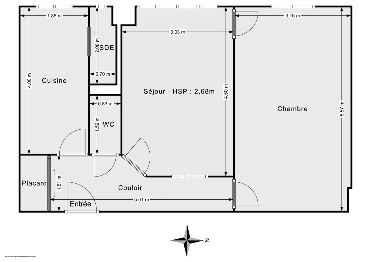 Appartement de 47.5 m² à Paris