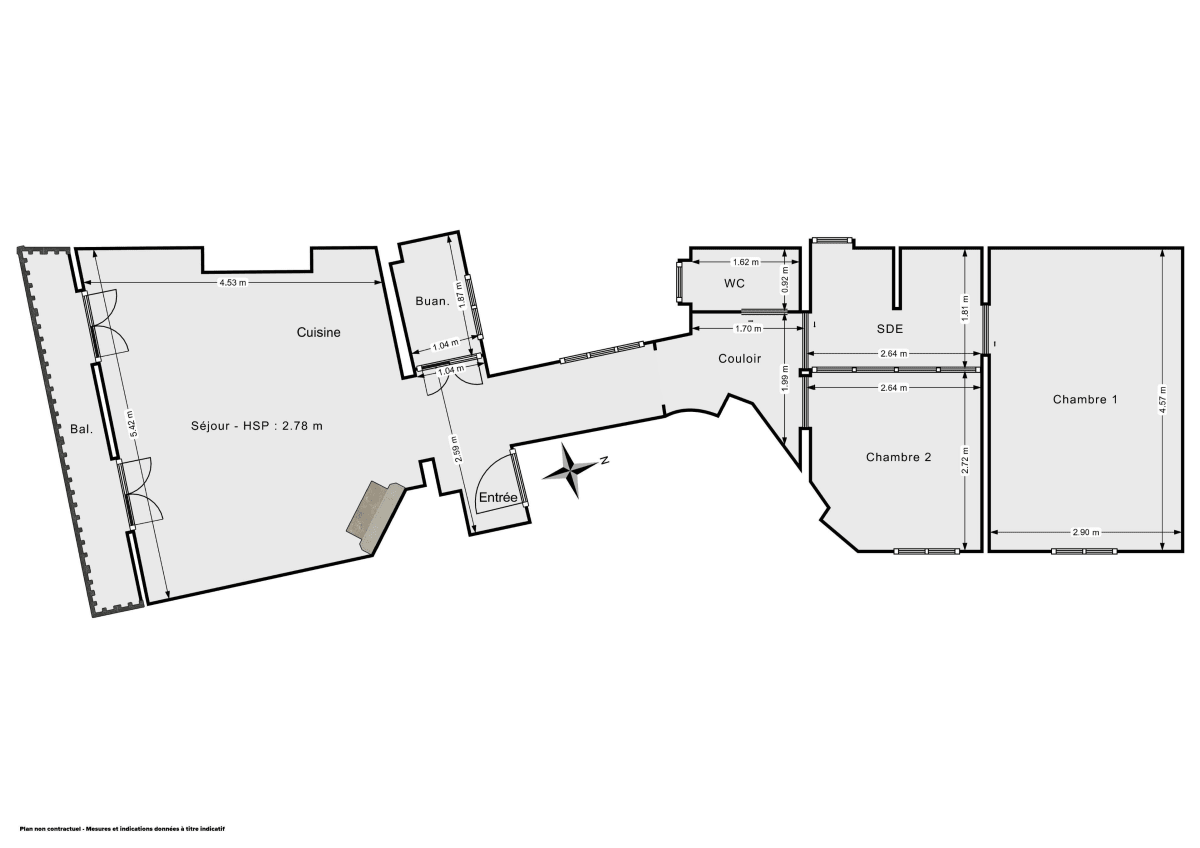 Appartement de 56.75 m² à Paris