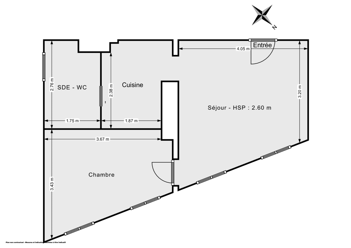 Appartement de 35.03 m² à Paris