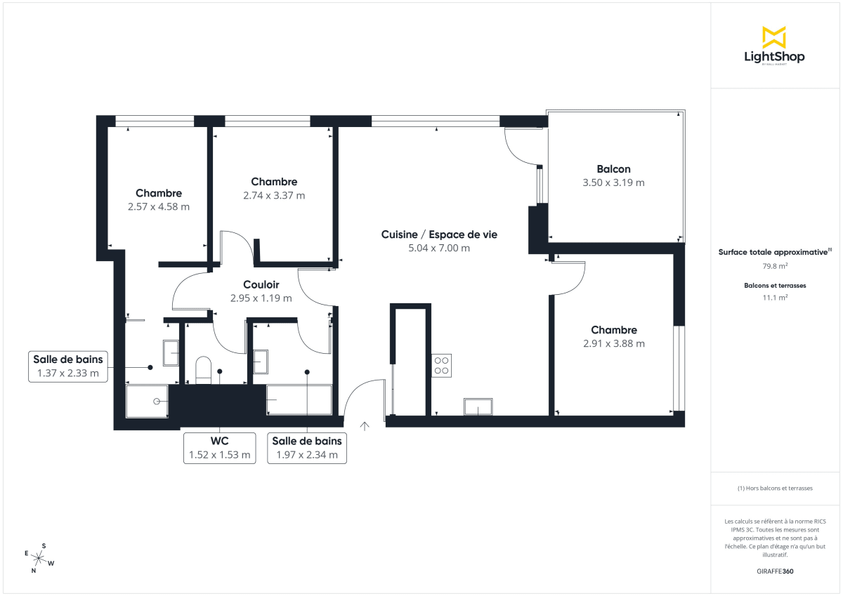 Appartement de 79.39 m² à Nantes