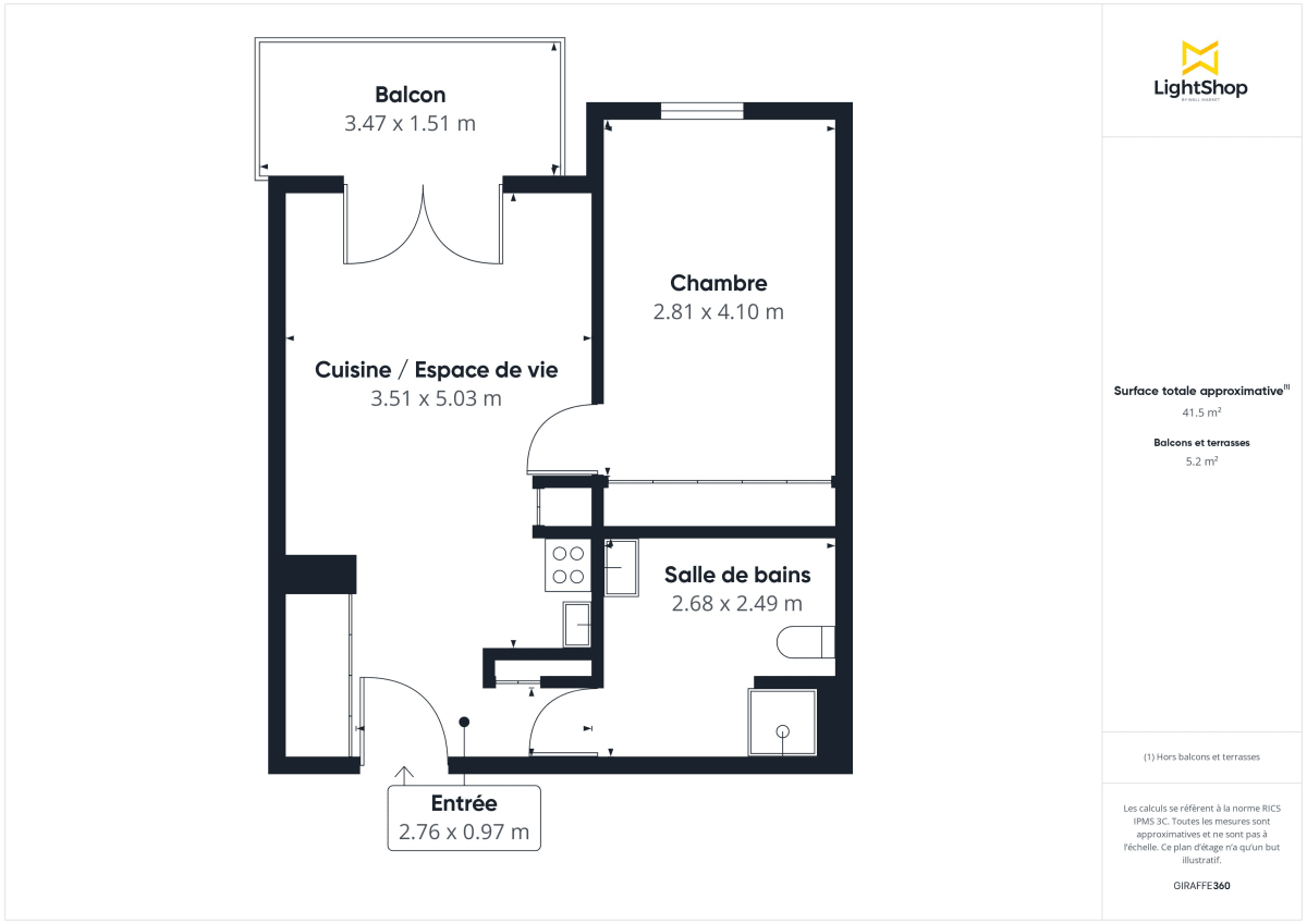 Appartement de 41.5 m² à Sautron