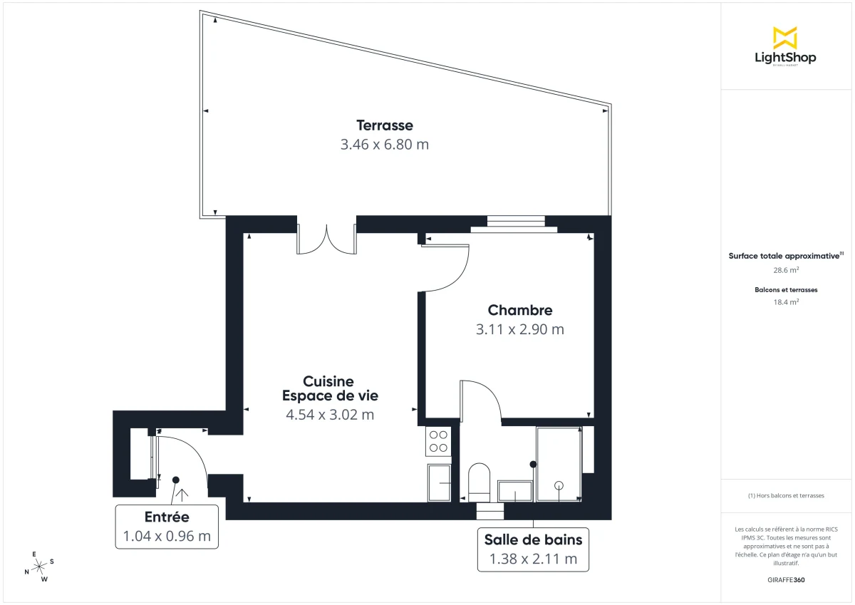 Appartement de 30.0 m² à Paris