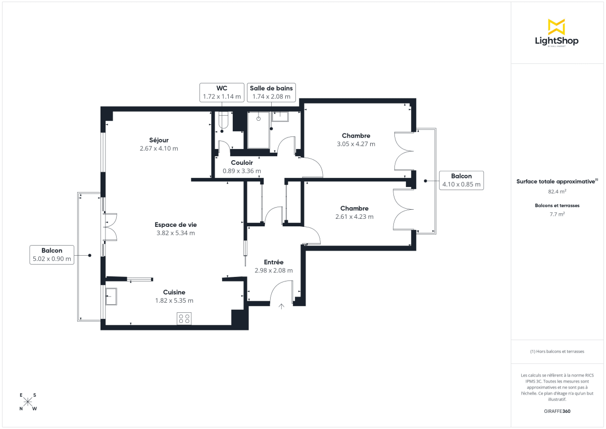 Appartement de 85.0 m² à Suresnes