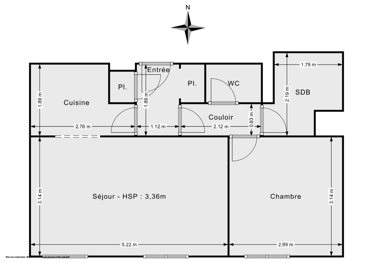 Appartement de 39.06 m² à Bordeaux