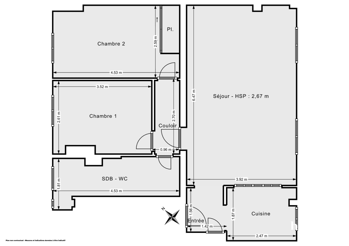 Appartement de 68.0 m² à Paris