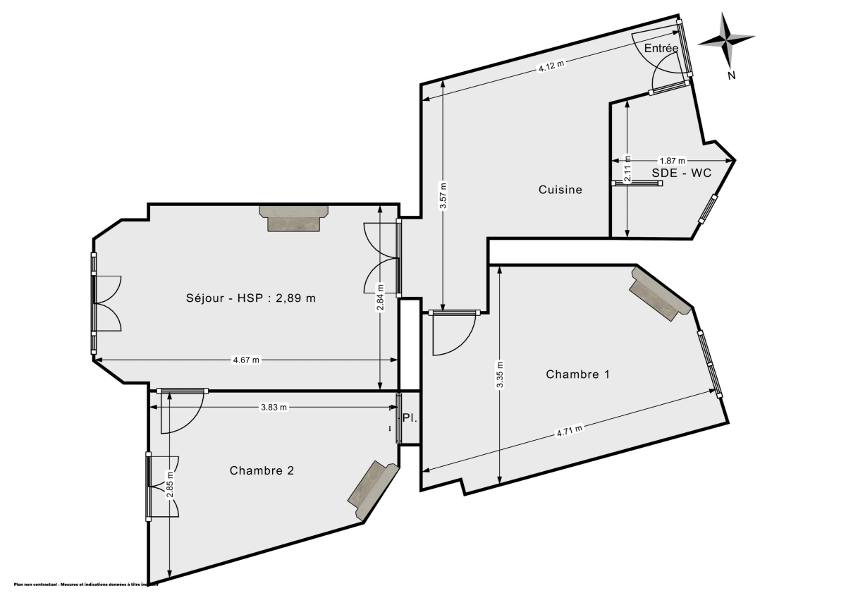 Appartement de 48.02 m² à Paris