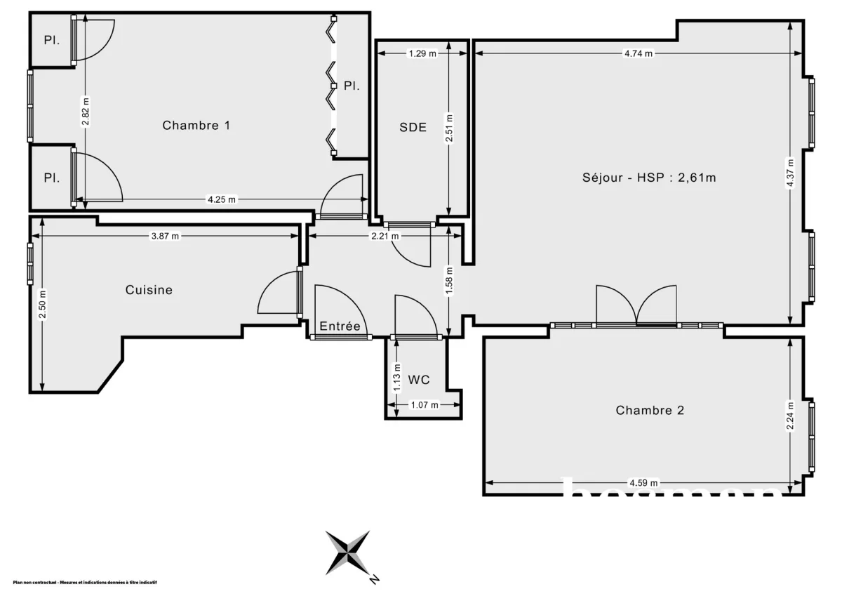 Appartement de 57.04 m² à Paris