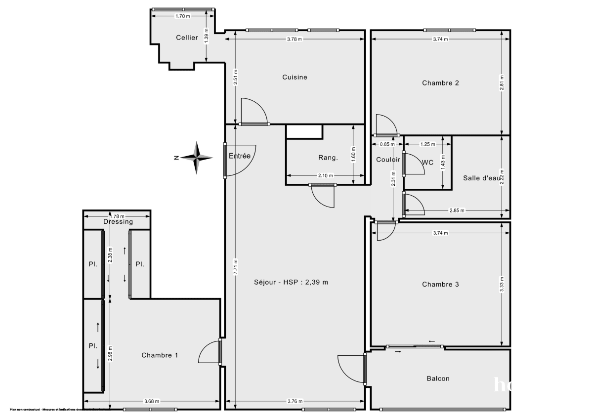 Appartement de 83.55 m² à Marseille