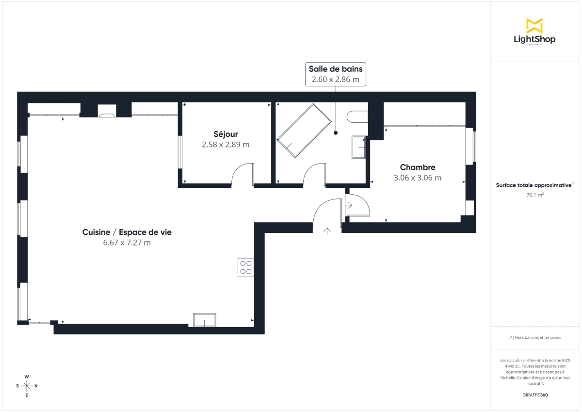 Appartement de 75.42 m² à Villeurbanne