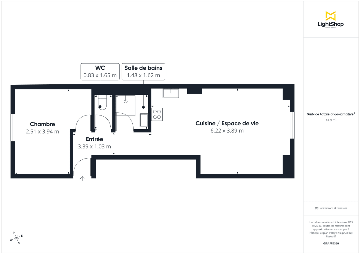 Appartement de 42.25 m² à Saint-Maurice