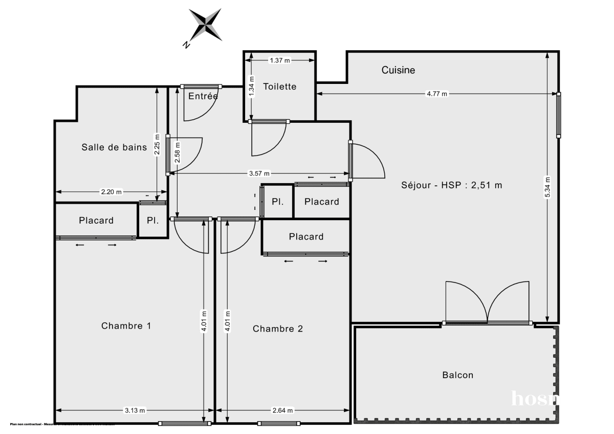 Appartement de 59.71 m² à Bron