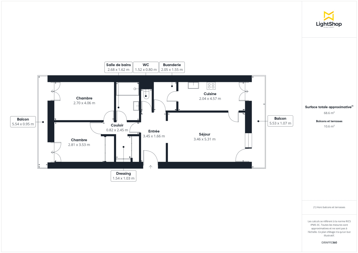 Appartement de 69.0 m² à Le Bouscat