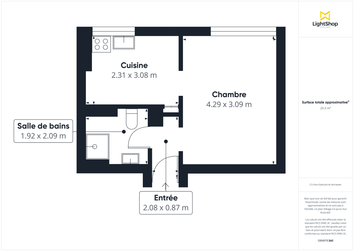 Appartement de 26.0 m² à Bordeaux