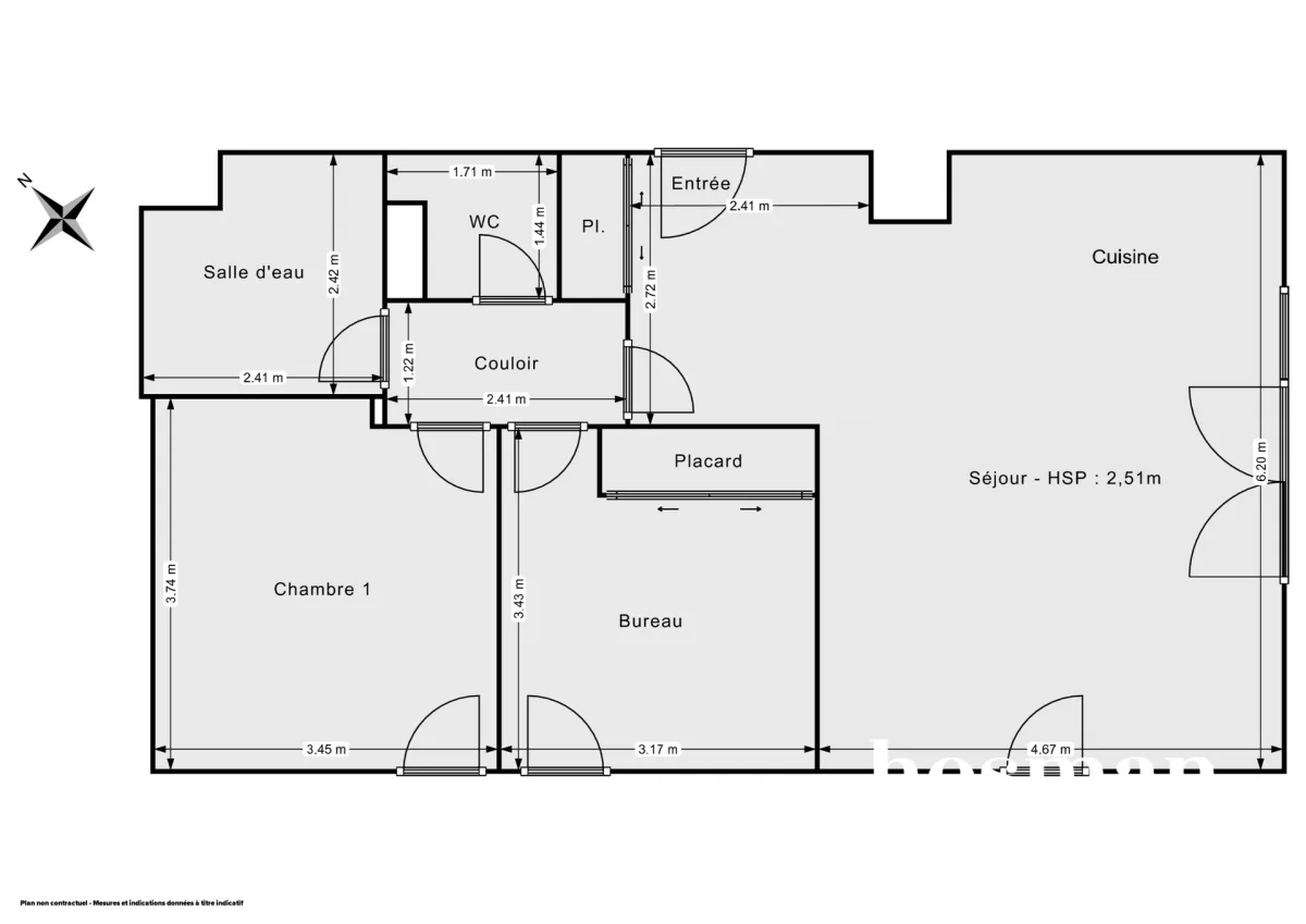 Appartement de 65.4 m² à Marseille