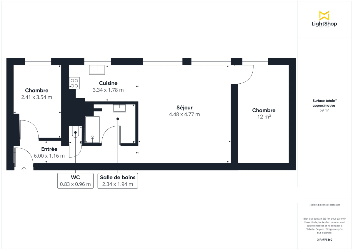 Appartement de 59.0 m² à Clamart