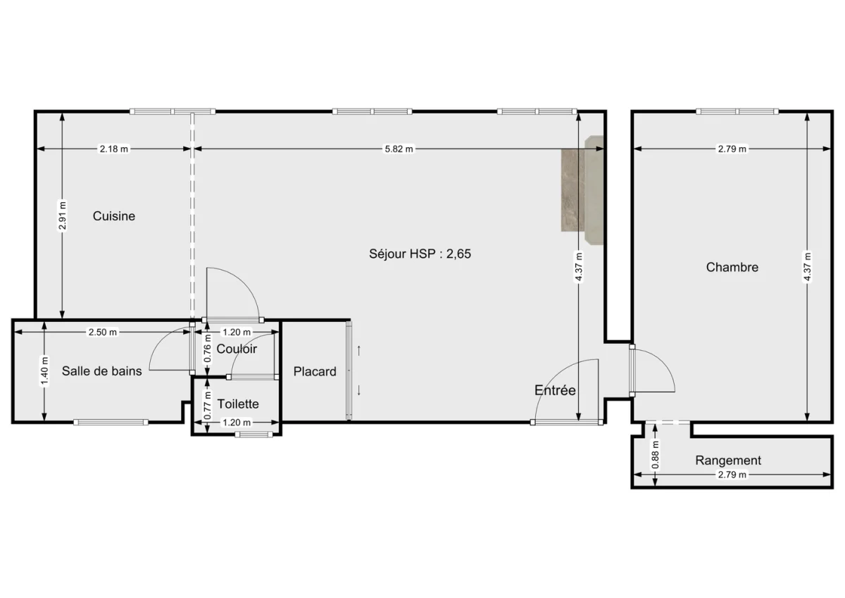 Appartement de 47.0 m² à Paris