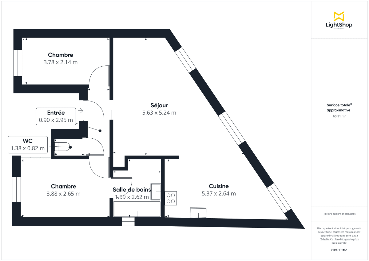 Appartement de 60.03 m² à Suresnes