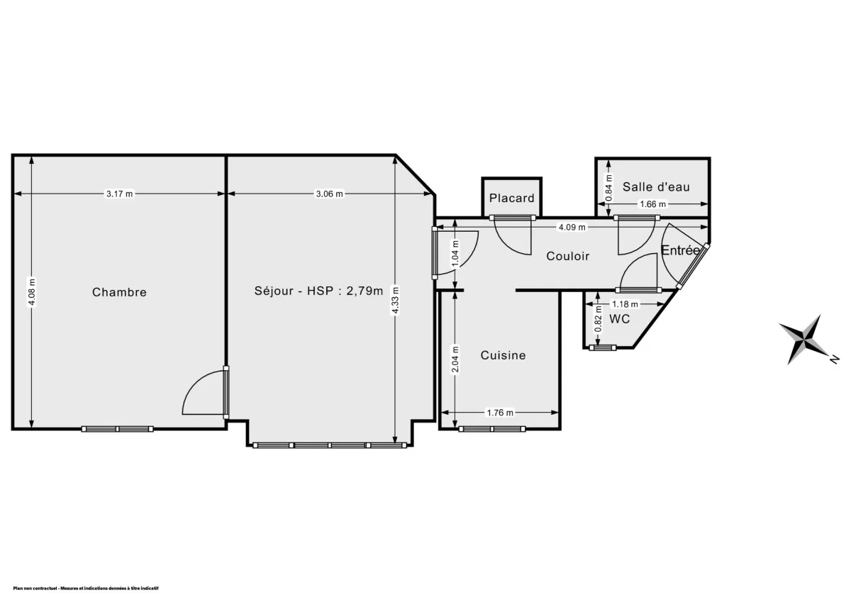 Appartement de 37.62 m² à Paris