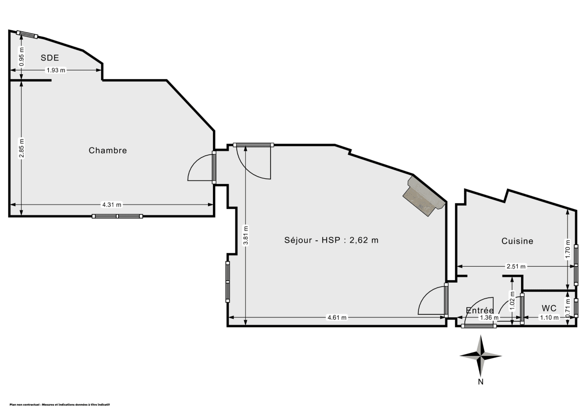 Appartement de 34.02 m² à Paris