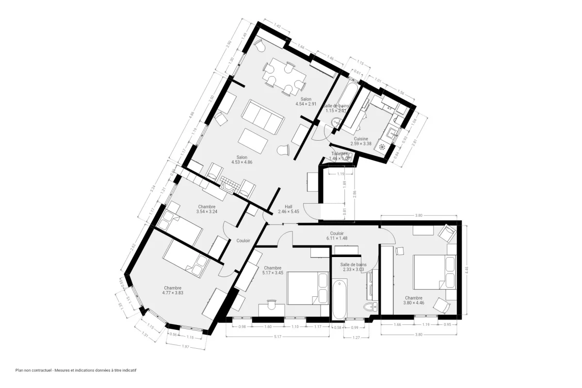 Appartement de 132.0 m² à Levallois-Perret