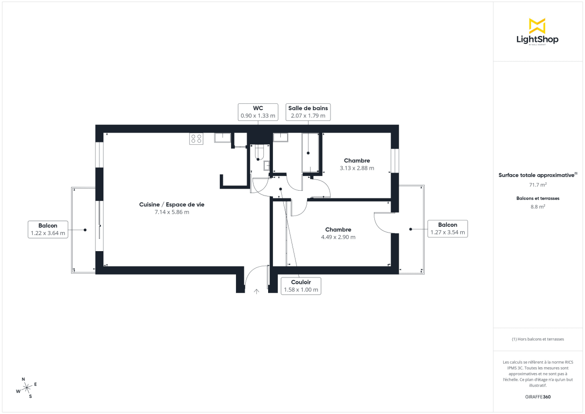 Appartement de 72.0 m² à Boulogne-Billancourt