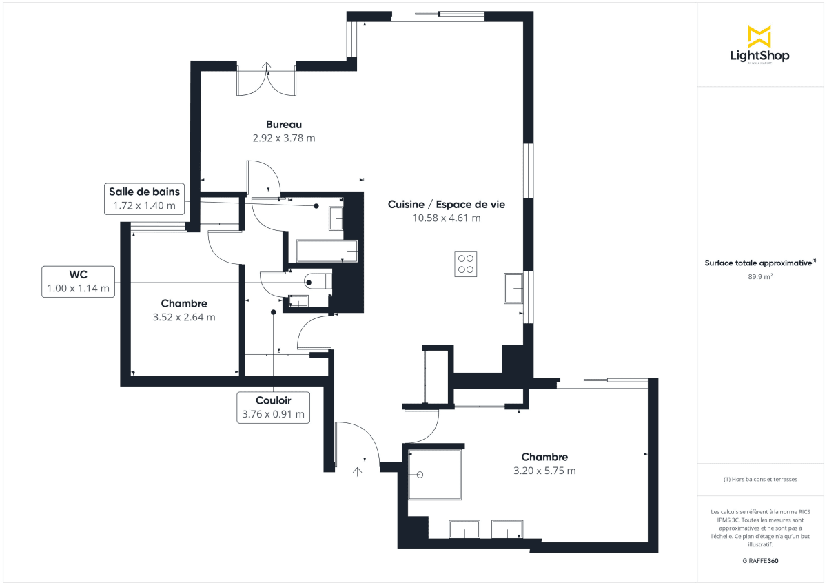 Appartement de 88.31 m² à Paris