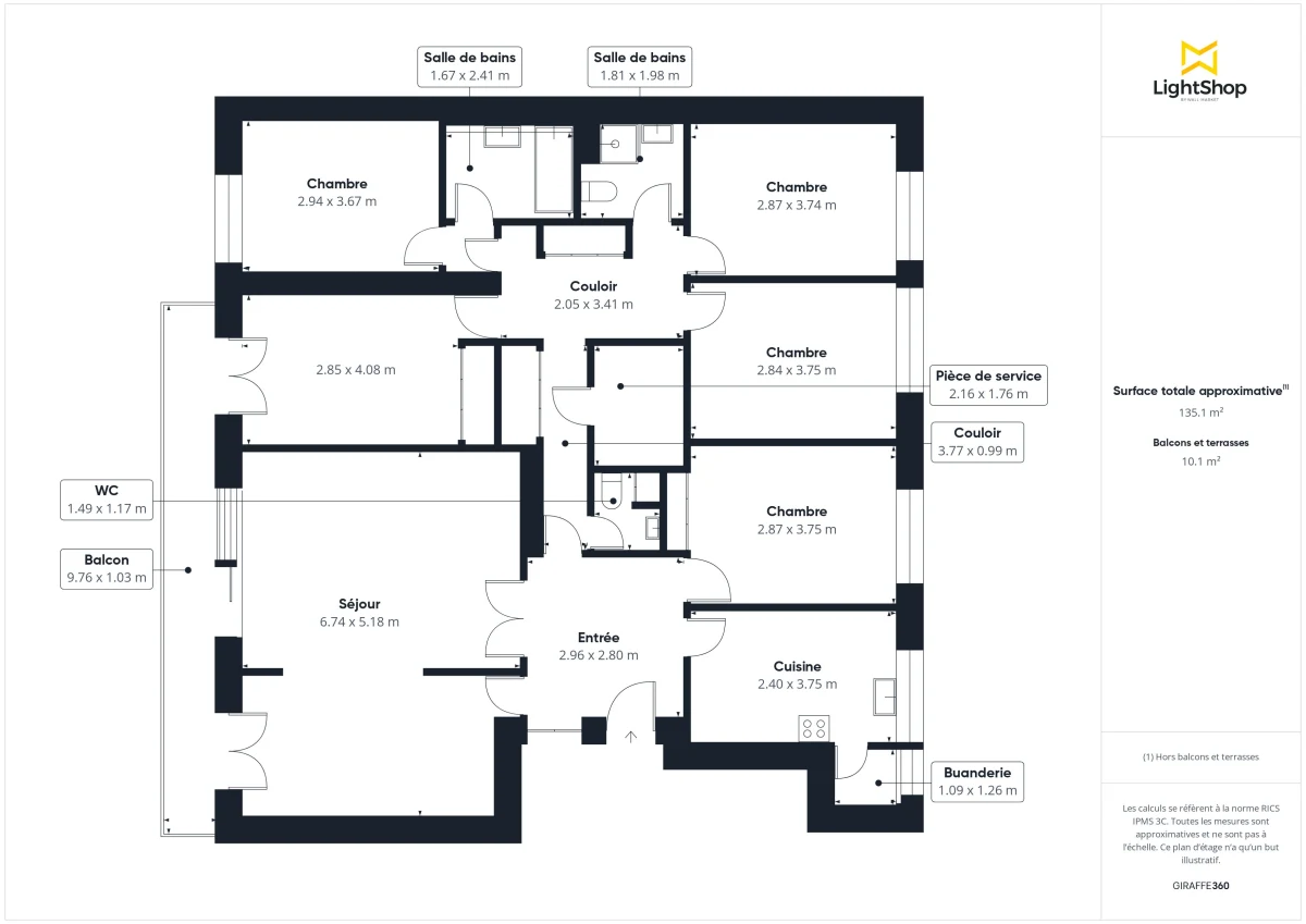 Appartement de 137.0 m² à Versailles