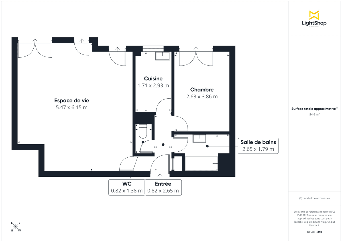 Appartement de 56.0 m² à Paris