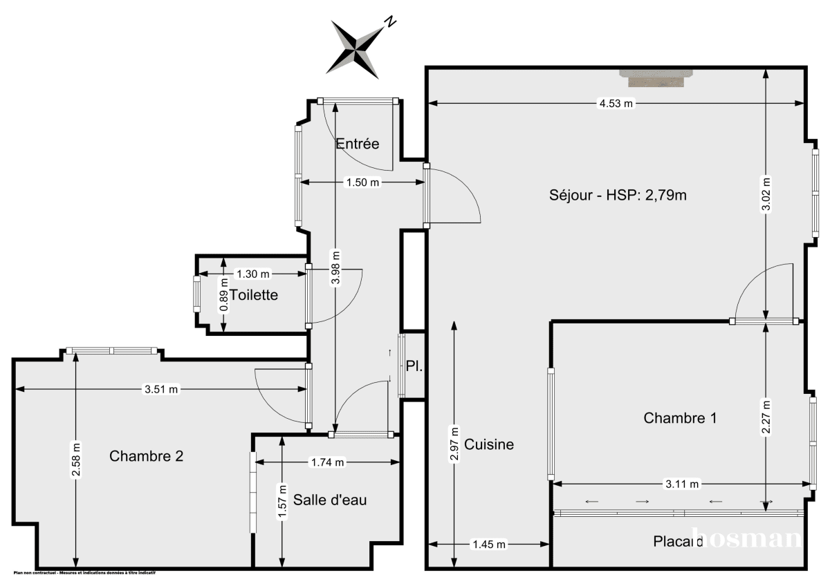 Appartement de 40.9 m² à Paris