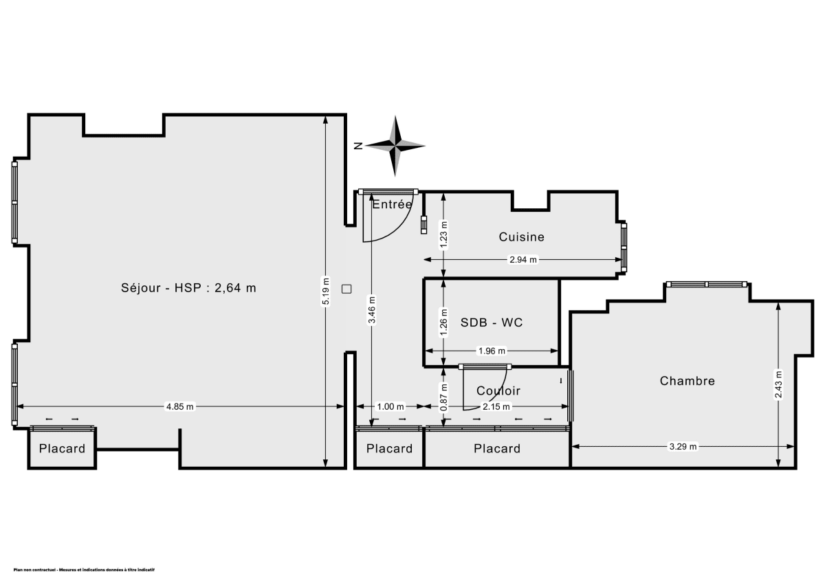 Appartement de 44.91 m² à Paris