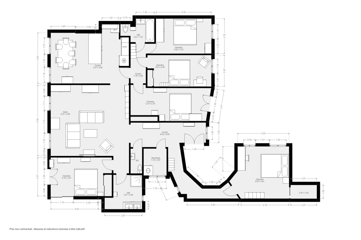 Appartement de 161.83 m² à Paris