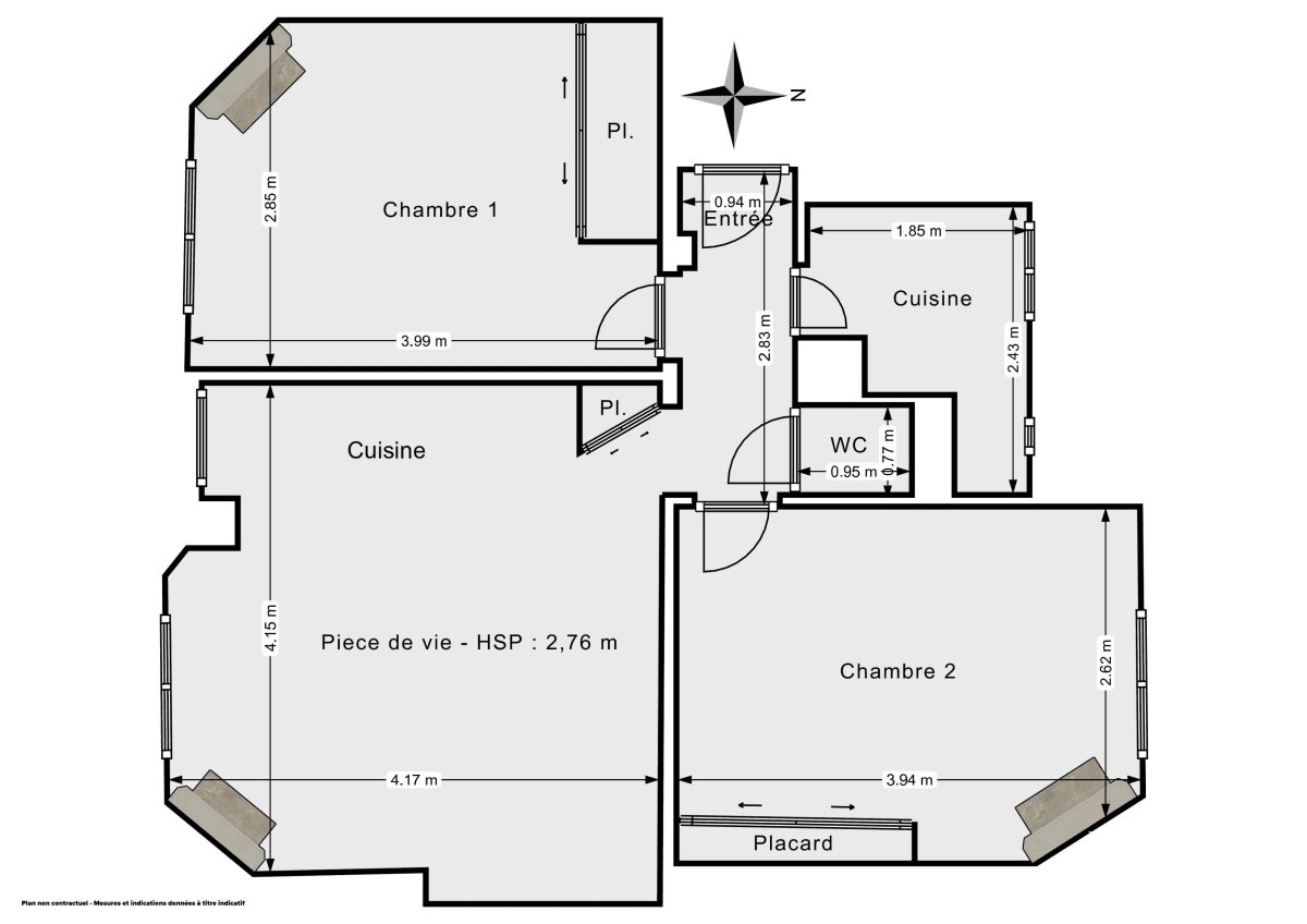 Appartement de 50.0 m² à Paris