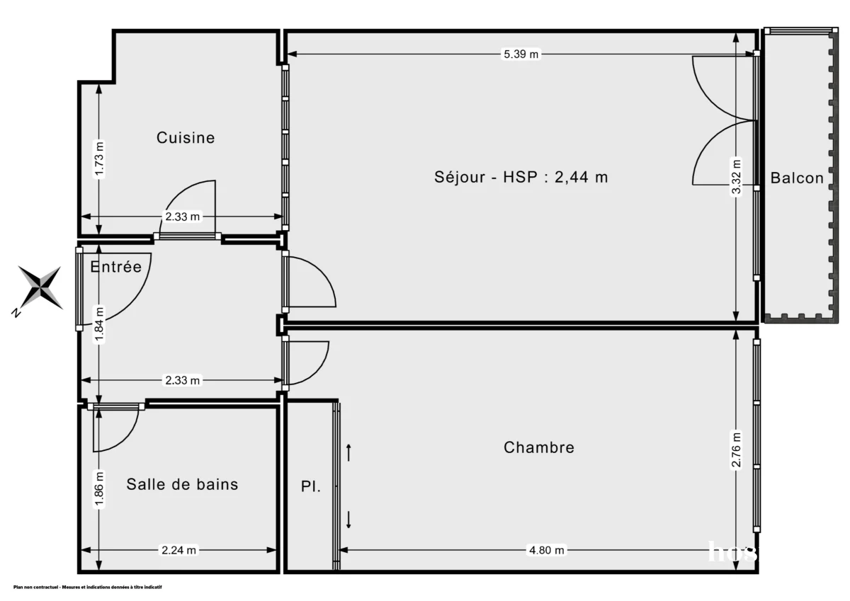 Appartement de 47.0 m² à Paris