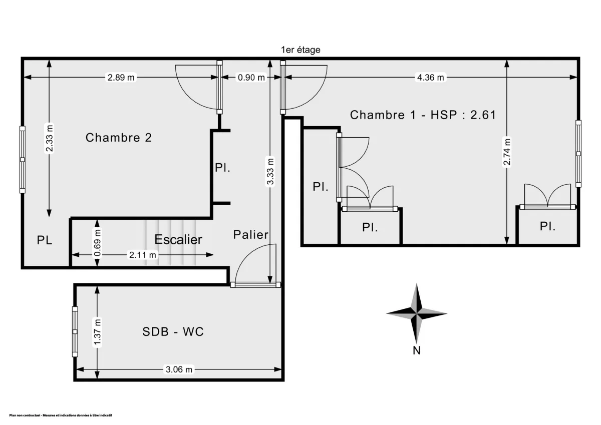 Appartement de 54.0 m² à Paris