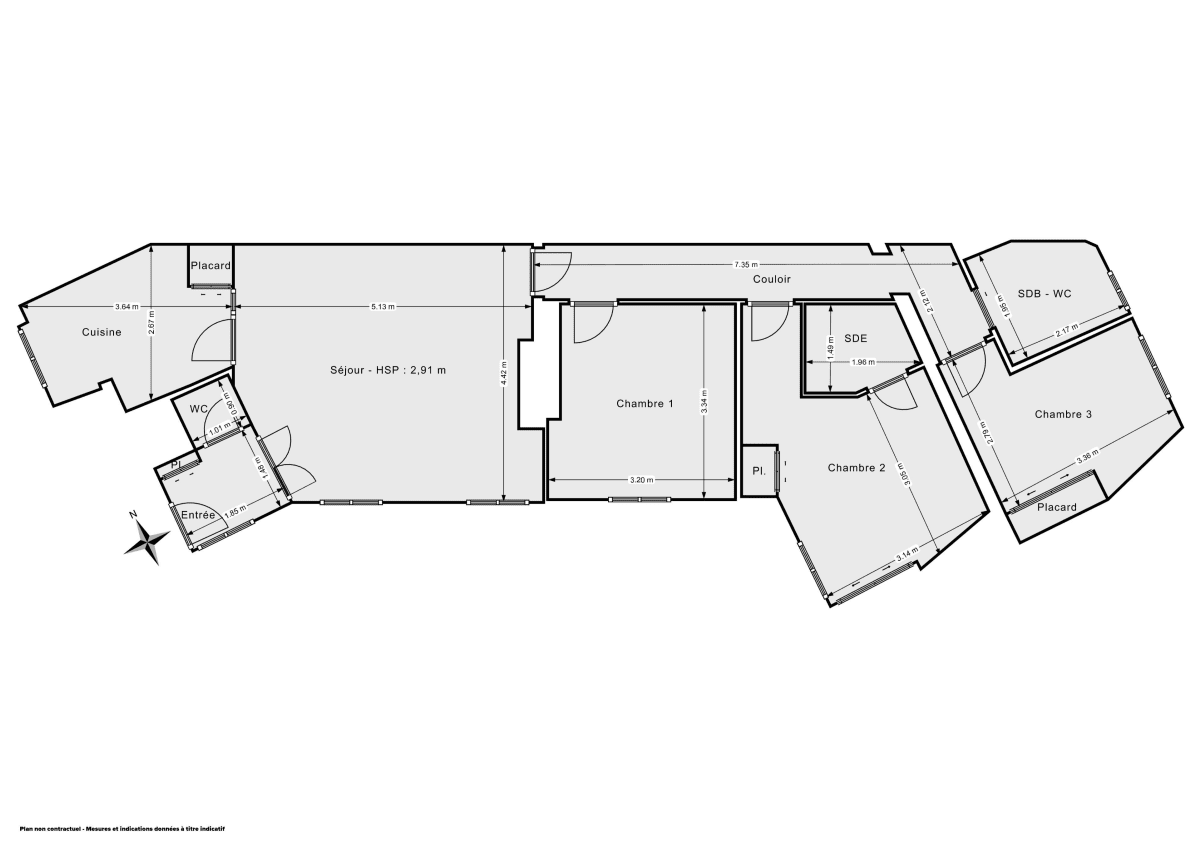 Appartement de 80.68 m² à Paris