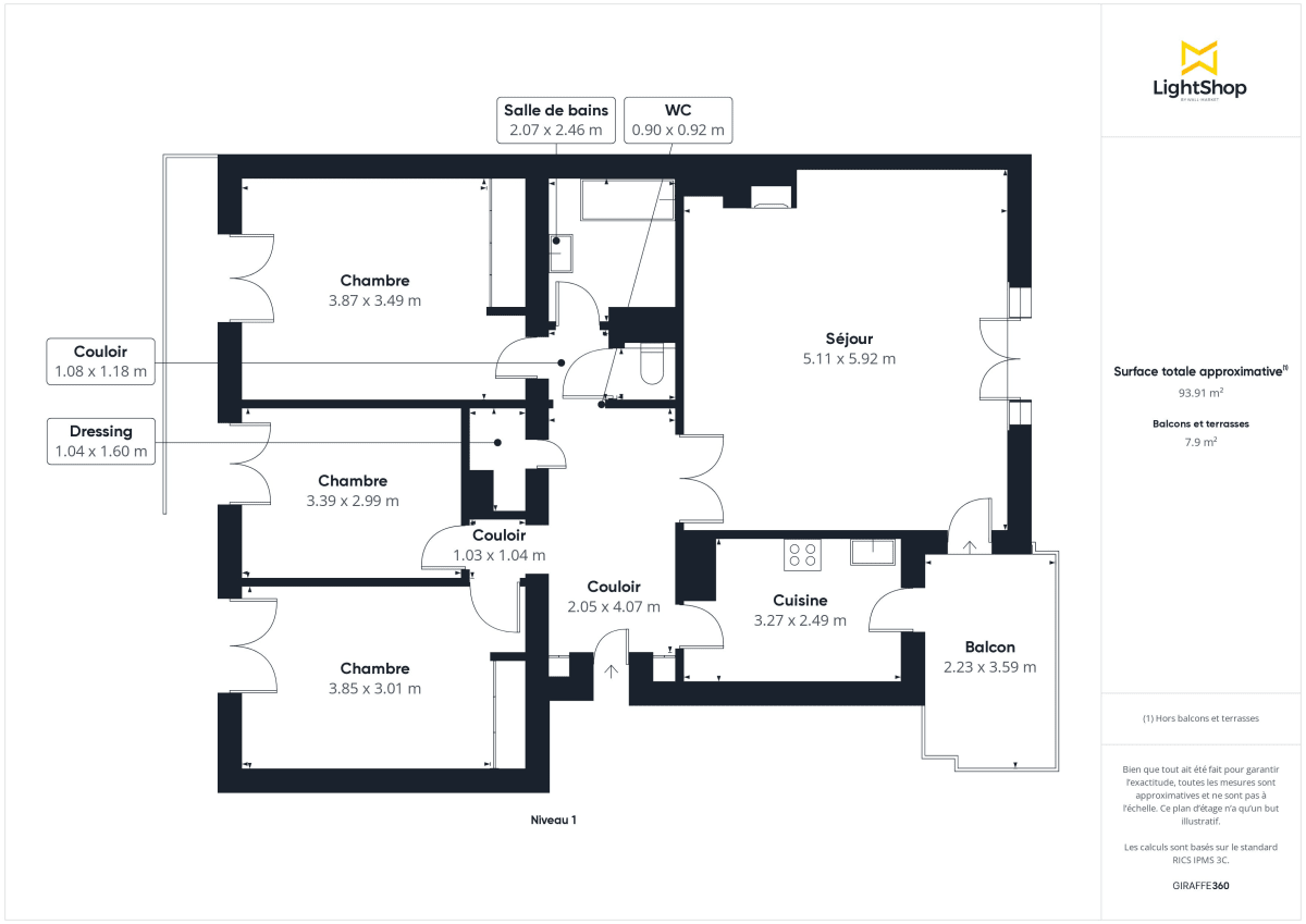 Appartement de 97.0 m² à Bordeaux