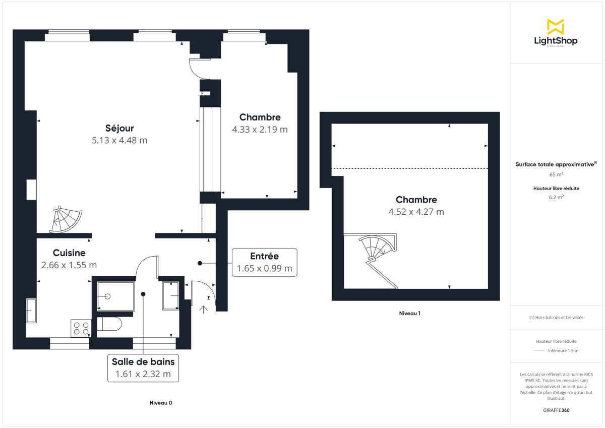 Duplex de 59.03 m² à Paris