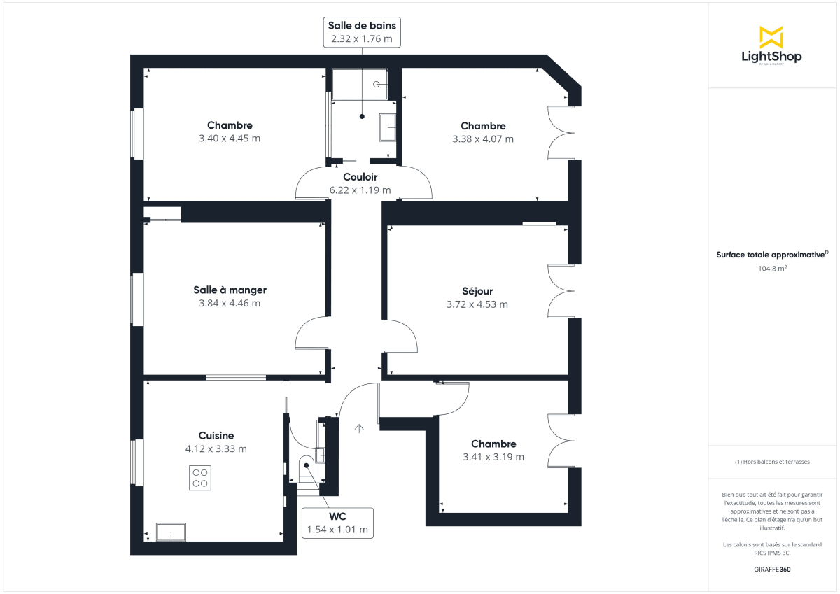 Appartement de 103.9 m² à Nantes