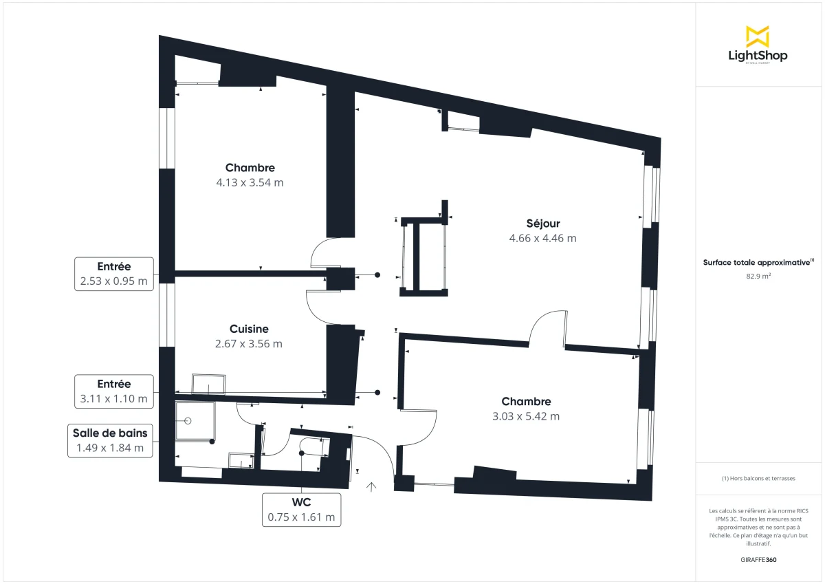 Appartement de 83.0 m² à Lyon