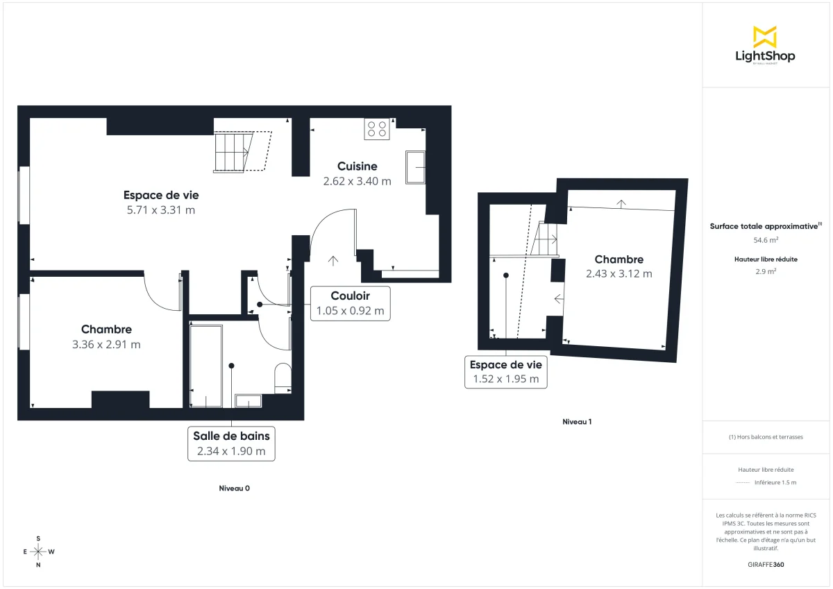 Appartement de 45.07 m² à Bordeaux