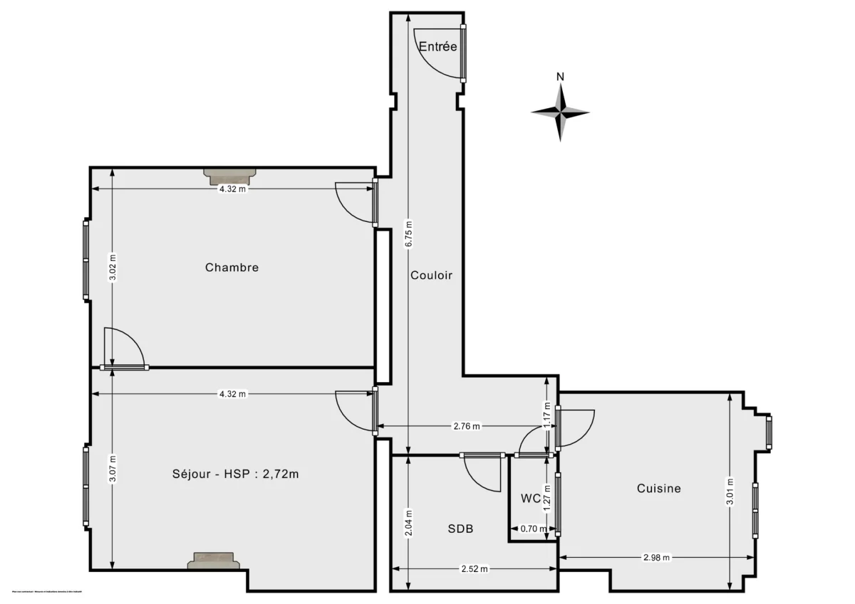 Appartement de 49.43 m² à Paris