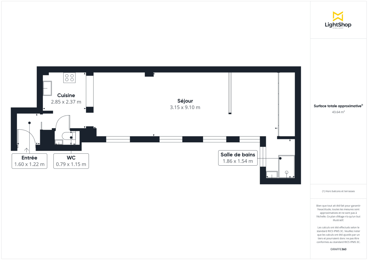 Appartement de 42.2 m² à Paris
