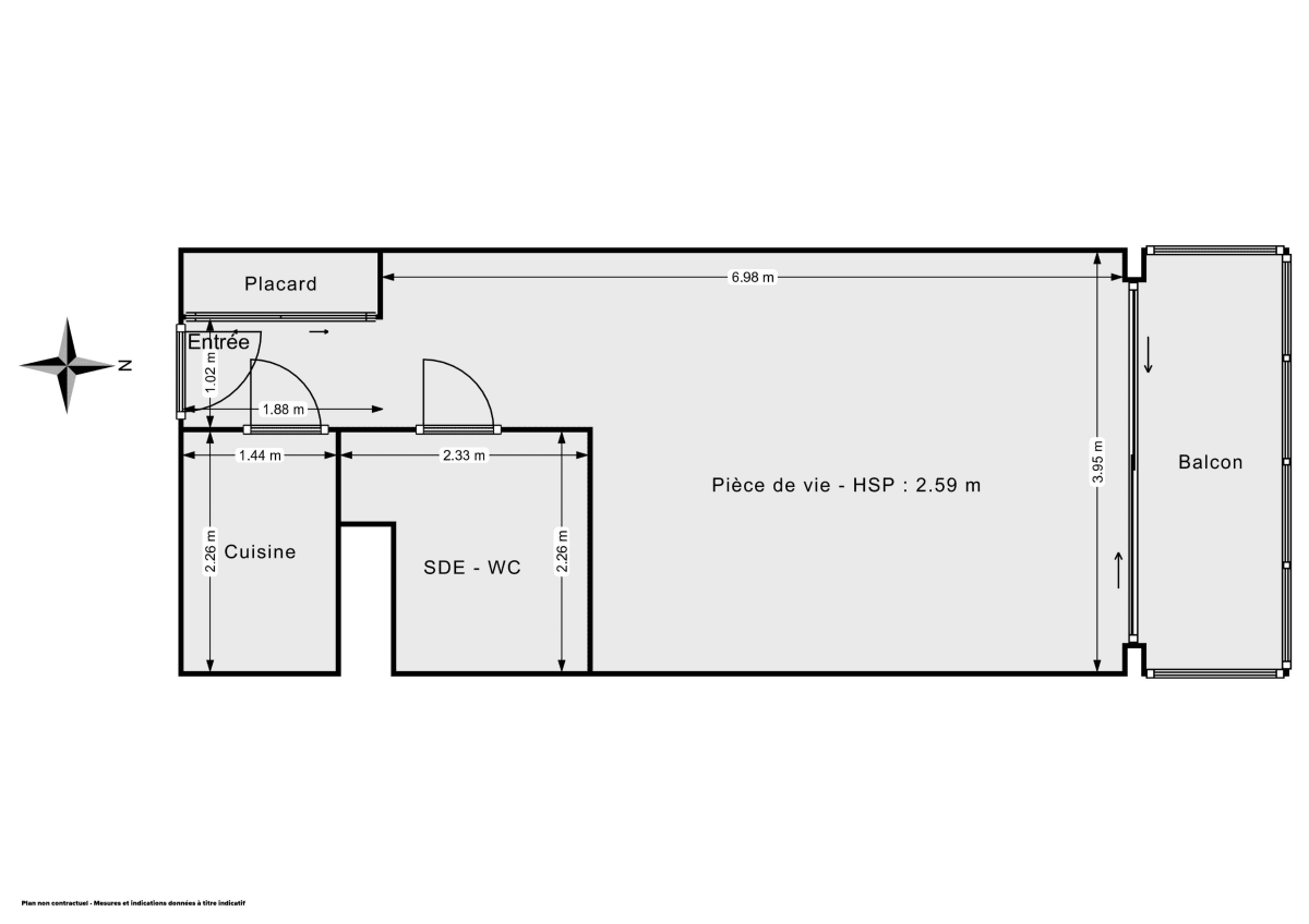 Appartement de 33.22 m² à Paris