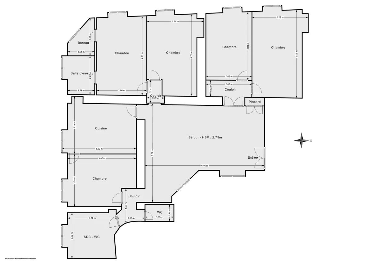 Appartement de 123.0 m² à Paris