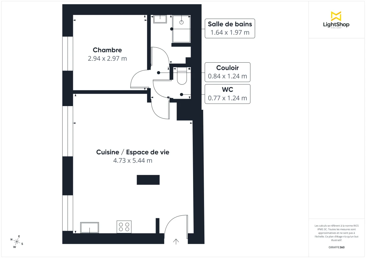 Appartement de 40.0 m² à Paris