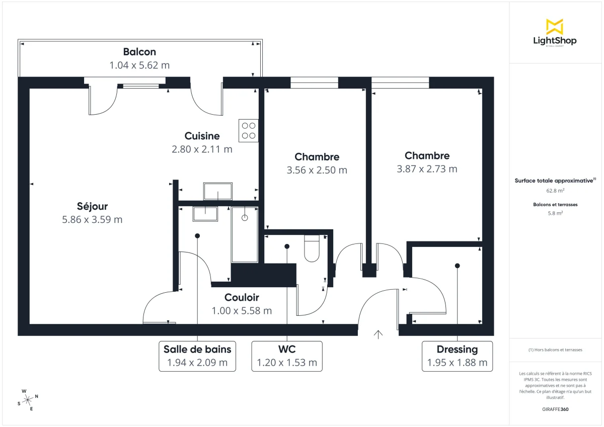 Appartement de 63.13 m² à Nantes